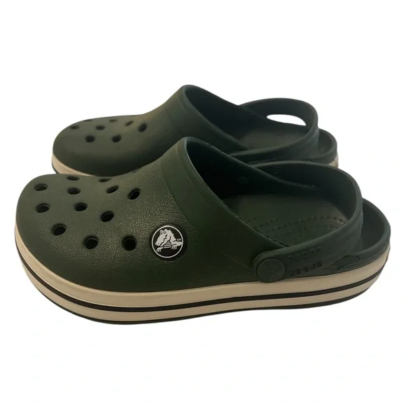 Crocs Crocband Slip On Clogs Forest Green Shoes Size c11 c 11 Little Kids Boys - Picture 1 of 10